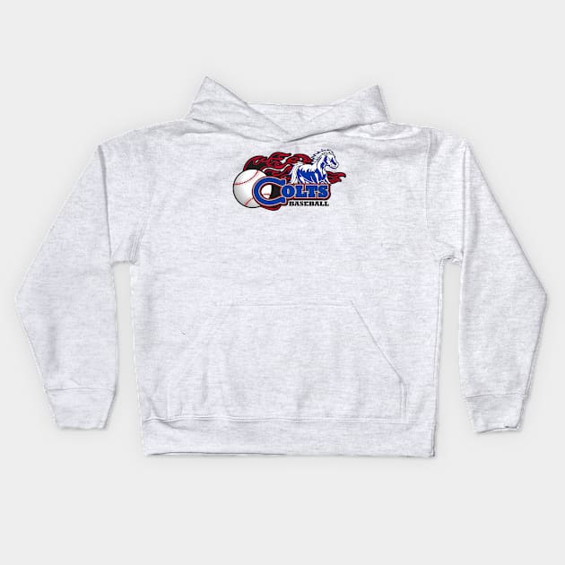 Colts Baseball Team Logo Kids Hoodie by DavesTees